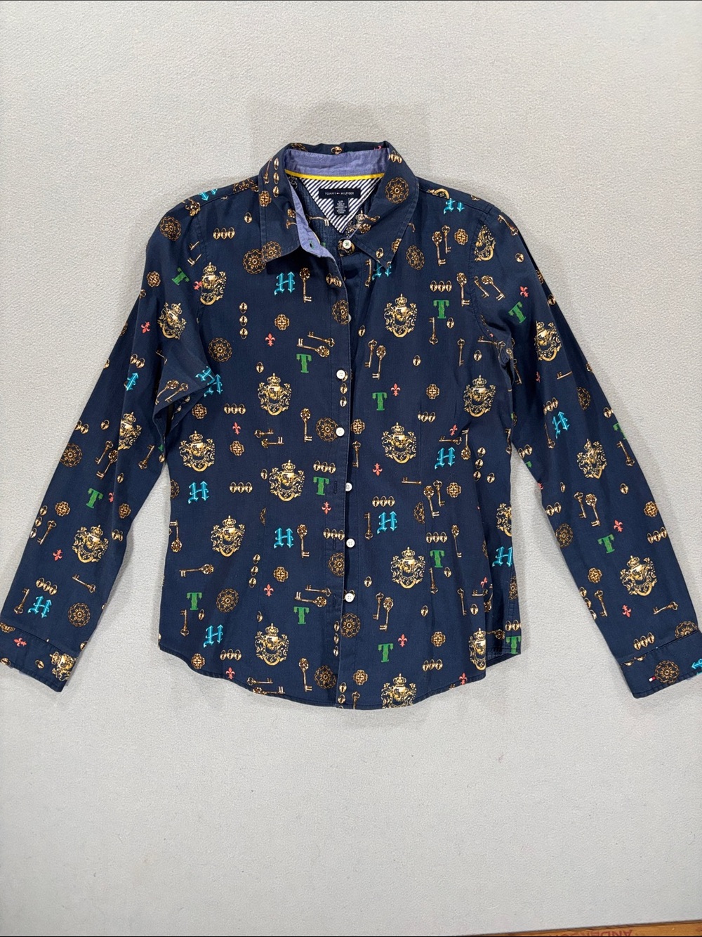 Tommy Hilfiger magical theme tailored shirt navy S